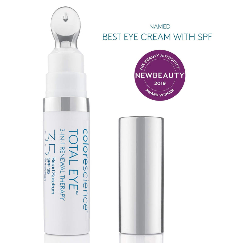 Colorescience Total Eye 3-in-1 Anti-Aging Renewal Therapy for Wrinkles & Dark Circles, SPF 35, Tan Colorescience