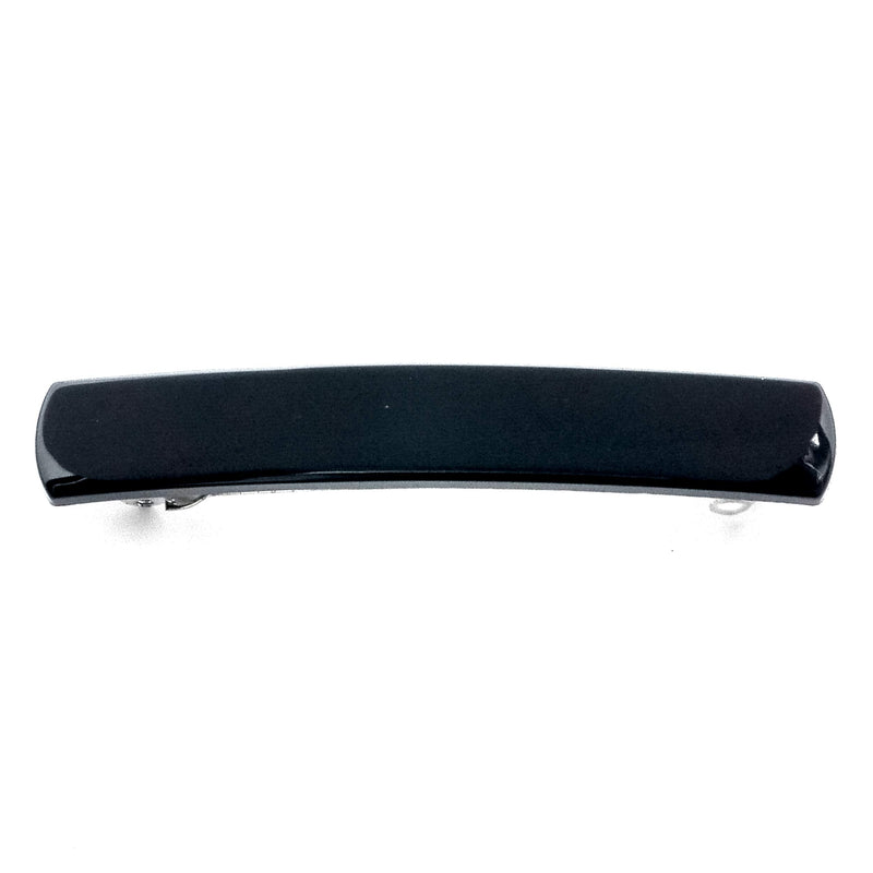 Camila Paris AD820 French Hair Barrette Clip for Girls, Black, Rubberized Metal Clasp, Strong Hold Grip Hair Clips for Women, No Slip and Durable Styling Girls Hair Accessories, Made in France Camila