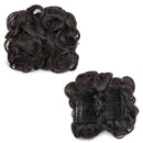 Messy Bun Hair Piece with Combs Clip in Bun Scrunchie Juva Bun Dish Fluffy Wavy Hair Updo Easy Stretch Big Chignon Short Ponytail Hairpiece for Women Brownish Black Benehair