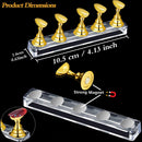 2 Set Acrylic Nail Practice Stand Magnetic Nail Tip Art Display Stand Holder Manicure Tool with Reusable Adhesive Putty Clay for Home Salon Makeup (MetalPink & Gold) Lenlorry