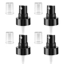 ULG Essential Oil Spray Tops, 22/400 Fine Mist Sprayer Fits for Clear Spray Bottles with 0.84 Inch Thread Size Oil Mist Sprayer Spray Caps Replacement Pump Top with Lid, 4 Pieces, Black ULG