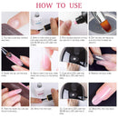 Poly Gel Nail Polish Set - Candy Lover Black White Clear 3 Popular Colors Nail Extension Gel Kit Enhancement Builder Gel, Quick Starter Soak Off UV LED 20g Tubes in Gift Box Candy Lover