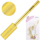 PANA Nail Carbide Cylinder Bit - Two Way Rotate use for Both Left and Right Handed - Fast remove Acrylic or Hard Gel - 3/32" Shank - Manicure, Nail Art, Drill Machine (Extra Fine, Gold) PANA