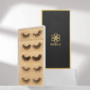 DYSILK 5 Pairs 6D Mink Eyelashes Faux 5 Styles Mixed Lashes Fluffy Natural Cross False Eyelashes Wispy Long Extension Fake Eyelashes Thick Soft Eyelashes Reusable Pack No Glue |005-(15mm-18mm) DYSILK