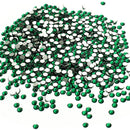 LolliBeads Resin Crystal Round Nail Art Mixed Flat Backs Acrylic Rhinestones Gems, Size 4 mm, Color Emerold Green (1400Pcs) LolliBeads Store