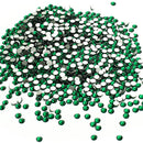 LolliBeads Resin Crystal Round Nail Art Mixed Flat Backs Acrylic Rhinestones Gems, Size 4 mm, Color Emerold Green (1400Pcs) LolliBeads