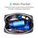 Small Makeup Bag for Purse Travel Makeup Pouch Mini Cosmetic Bag for Women Girls (Small, Dark Grey) Narwey