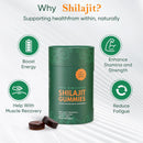 Bundle of Shilajit, Sea Moss & Mushroom Gummies with Lions Mane, Reishi, Cordyceps, Ashwagandha, 75%+ Fulvic Acid, 92+ Minerals All in 1 Supplements (1 Pack) Infinity Warehouse