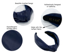 Blue Headband is Classy. Leather Knotted Headband for Women is a Navy Blue Faux Leather headband Women . Knot Headbands for women are Soft. Comfortable Fashion Headbands for Women YETASI
