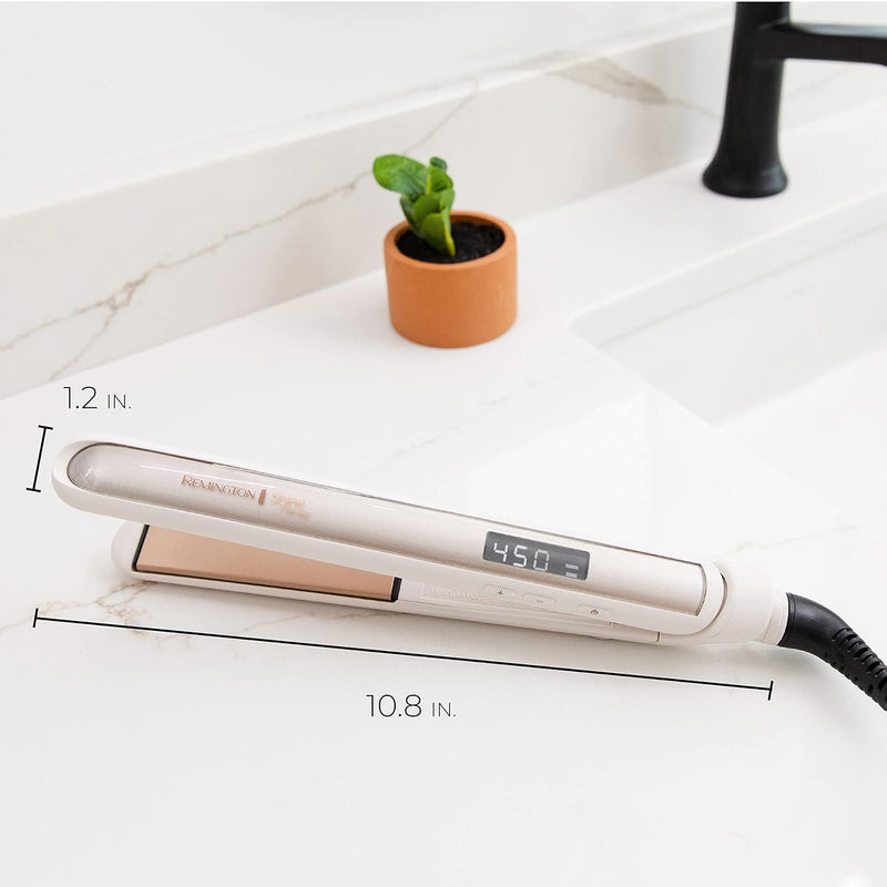 Remington Shine Therapy 1 inch Hair Straightener Iron, Flat Iron for Hair Infused with Argan Oil & Keratin, Professional Ceramic Flat Iron for Less Frizz, Shinier & Smoother Hair, Hair Styling Tools Infinity Warehouse