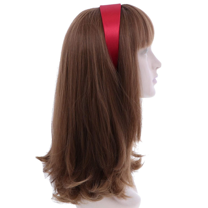 Maroon 2 Inch Wide Satin Hard Headband with No Teeth Head band for Women and Girls (Motique Accessories) Motique Accessories