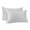 Amazon Basics Satin Pillowcases for Hair and Skin, Envelope Closure - Light Grey, Standard, Pack of 2 Amazon Basics Store