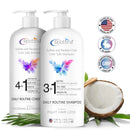 Fights Hair Loss, Roottina Daily Routine Shampoo and Conditioner Set with DHT Blockers for Women, Promotes Hair Thickening and Growth, , Made in USA (16 fl oz x 2) Infinity Warehouse