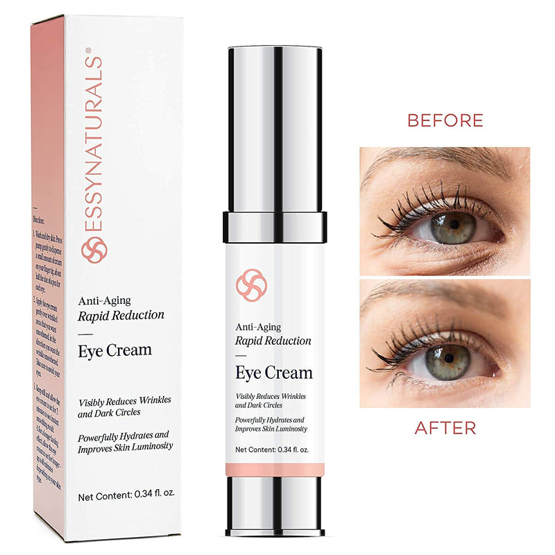 EssyNaturals Anti-Aging Rapid Reduction Eye Cream - Visibly and Instantly Reduces Wrinkles, Under-Eye Bags, Dark Circles in 120 Seconds EssyNaturals Advanced