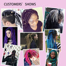 20" Dreadlock Extension Ombre For Hip-Hop Synthetic Heat Resistant Faux Locs Dread Reggae Extension Twist Braiding Faux Locs Crochet For Man Women (10strands/2packs,ash blonde) S-noilite