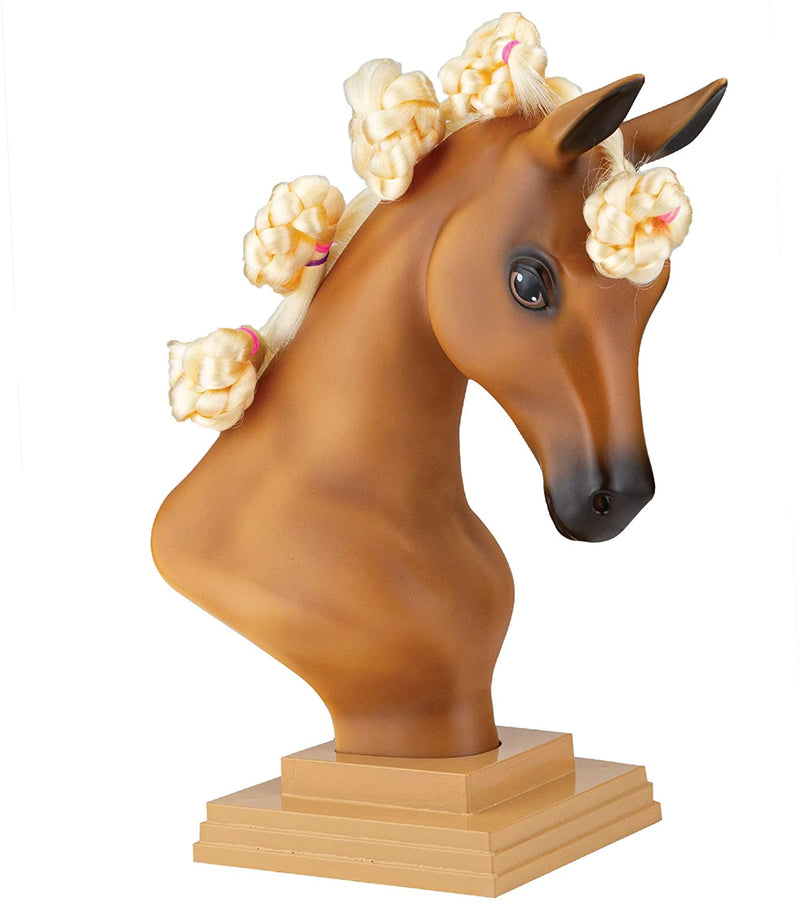 Breyer Horses Mane Beauty Horse Styling Head | SUNSET | Blonde Extra-Long Silky No Tangle Mane | 10" x 4.25" x 4.25" | Styling Book, Brush, Hair Coils, Hair Clips, Elastics | Horse Toy | Model