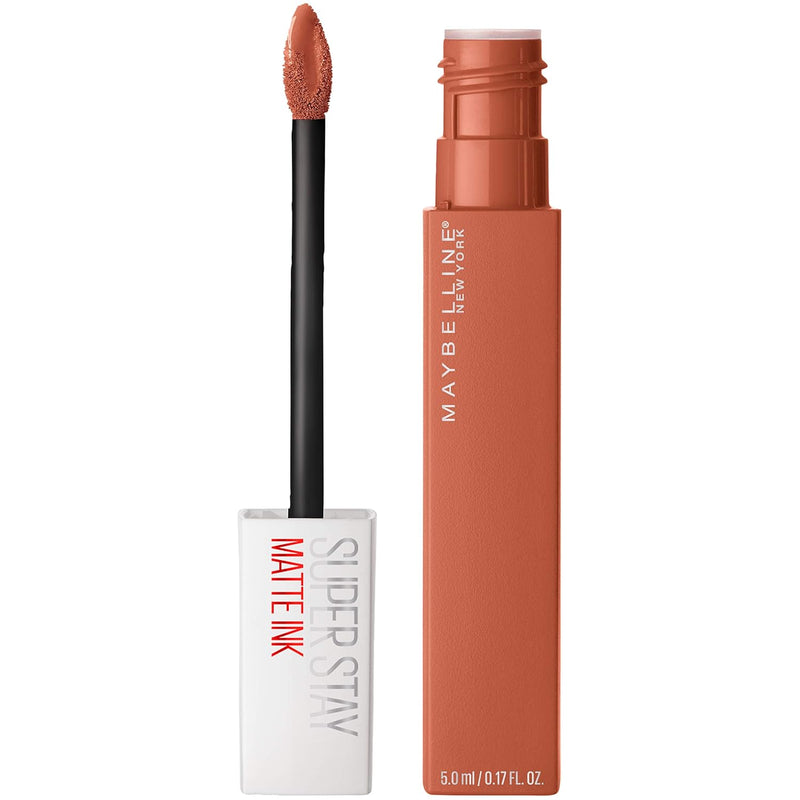 Maybelline Super Stay Matte Ink Liquid Lipstick Makeup, Long Lasting High Impact Color, Up to 16H Wear, Hustler, Red Brown, 1 Count, Packaging May Vary Infinity Warehouse