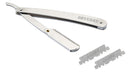 BRYERRE Professional Barber Straight Razor Safety Edge with 100-Pack Derby Blades 100 Percent Stainless Steel for Smooth Shave (Silver) BRYERRE