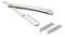 BRYERRE Professional Barber Straight Razor Safety Edge with 100-Pack Derby Blades 100 Percent Stainless Steel for Smooth Shave (Silver) BRYERRE