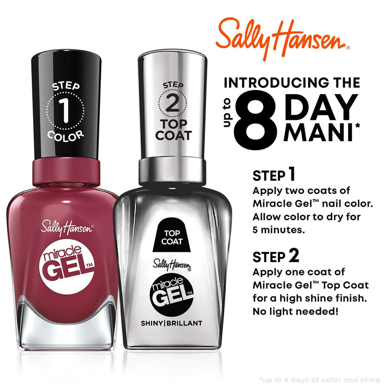 Sally Hansen Miracle Gel Nail Polish, Midnight Mod, 0.5 Fl Oz Sally Hansen