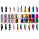 Makartt Nail Foil Nail Art Foil Glue Gel with Starry Sky Star Foil Stickers Set Nail Transfer Tips Foil Nail Art Accessories Manicure DIY 15ML 20PCS(2.5cm100cm) Christmas Sticker Nail Lamp Required Makartt