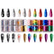 Makartt Nail Foil Nail Art Foil Glue Gel with Starry Sky Star Foil Stickers Set Nail Transfer Tips Foil Nail Art Accessories Manicure DIY 15ML 20PCS(2.5cm100cm) Christmas Sticker Nail Lamp Required Makartt