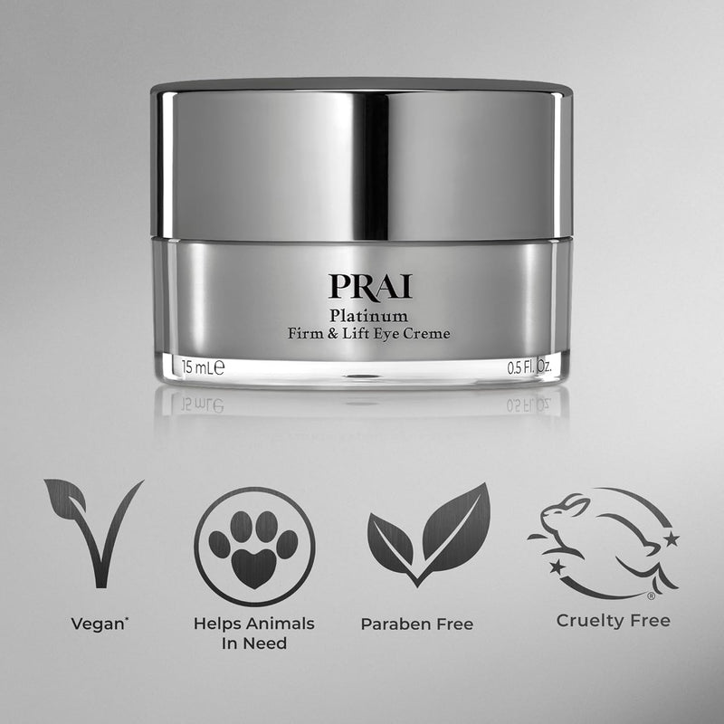 PRAI Beauty Platinum Firm and Lift Eye Creme - Tightening and Firming Eye Cream - Anti-Aging Under Eye Cream - Irritation Free - 0.5 Oz Infinity Warehouse
