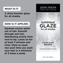 John Frieda Luminous Glaze Clear Shine Hair Gloss, Anti-Fade, Color Enriching Gloss, Safe for Color Treated Hair, 6.5 Ounces (Pack of 2) John Frieda