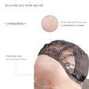 Bella Hair Breathable Lace Front Wig Cap for Making Wigs with Adjustable Straps and Combs Swiss Lace Black Medium Size Bella Hair Store