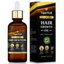 Hair Growth Oil Natural with Caffeine, Biotin and Castor - Hair Growth Oil for Stronger, Thicker, Longer Hair 1.7 oz VigorWell
