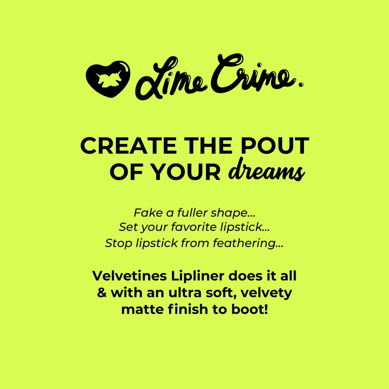 Lime Crime Velvetines Lip Liner, Angel (Apricot Nude) - Soft & Creamy Texture - Long-Lasting Nude Matte Lip Lining Pencil - Waterproof Formula, Won't Smudge or Transfer - Vegan & Cruelty-Free Lime Crime