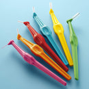 TEPE Angle Interdental Brushes, Dental Brushes for Between Teeth and Gums, Brush Micro Tight Cleaner, Plaque Removal, 0.8 mm, 6 Pk, Green TEPE