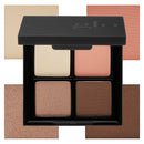 Glo Skin Beauty Eye Shadow Quad | Four Expertly Matched Shades for A Custom Eye Statement, (Bon Voyage) Infinity Warehouse