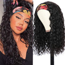 UNice Hair Headband Scarf Human Hair Wig Water Wave Human Hair Glueless Wig No plucking wigs for women Brazilian Virgin Hair Non Lace Front Wig 150% Density 22inch UNICE Store
