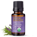 Desert Essence Essential Oil - Lavender Tea Tree Oil - 0.6 Fl Ounce - Relaxing Aromatherapy - Soothes and Calms Skin - Freshens Laundry - House Cleanser - Relaxing - Vegan - USDA Certified Desert Essence