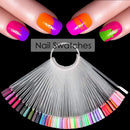 KINGMAS 3 Set 150pcs Nail Swatches Sticks Nail Art Color Display False Nail Tips Polish Practice Sticks (Black) KINGMAS