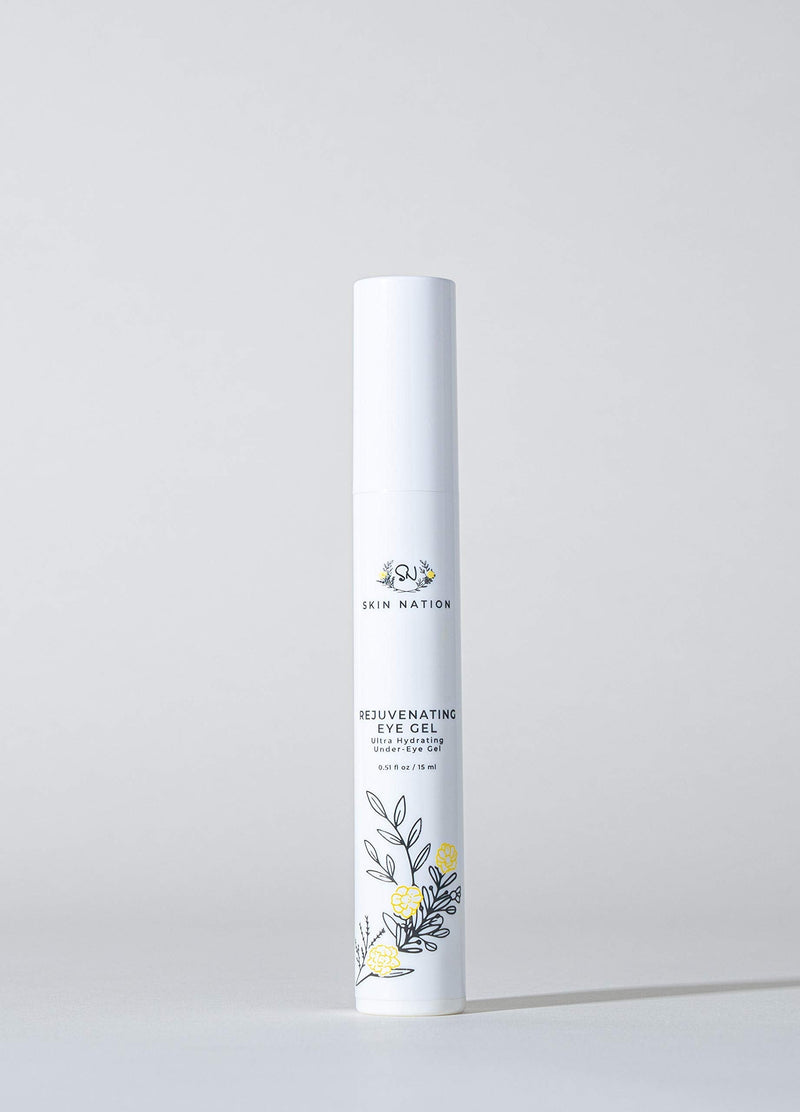 Organic Eye Cream Anti Aging – Eye Gel for Puffiness, Wrinkles, Dark Circles – Botanical Eye Wrinkle Cream w/ OBC Complex, Vit C, Actiflow, Lavandox – Dark Circles Under Eye Treatment for Women & Men Skin Nation