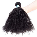 BLY 7A Mongolian Afro Kinky Curly Human Hair 3 Bundles Unprocessed Hair Weave Weft Big Hair for African American Women Natural Color (22/24/26 Inch) BLY Store
