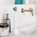 Haven Toothbrush Cover - Fits Electronic and Manual Toothbrushes - Toothbrush Case Holder for Travel - Set of 4 Tooth Brush Protectors (White, Coral, Teal, Charcoal Gray) Haven Store