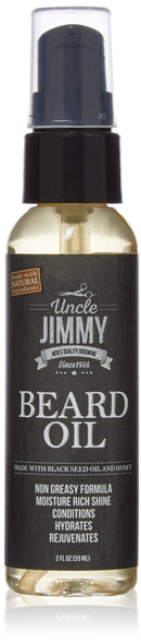 Uncle Jimmy Beard Oil, Restores Moisture, Softens and Reduces Beard Itch for Facial Hair of All Lengths, Made with Black Seed Oil & Honey 2oz (T108) Uncle Jimmy