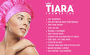 TIARA Shower Cap for Women, Terry Lined – Leak-Free, Washable and Waterproof Shower Cap – Reusable Shower Cap for All Hair Lengths/Styles – Also Works as a Deep Conditioning Cap – Dots Purple TIARA Shower Cap