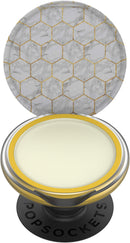 PopSockets PopGrip Lips: BurtÕs Bees Lip Balm Phone Grip and Phone Stand, Collapsible, Swappable Top, Marble Honeycomb PopSockets