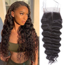 QTHAIR 12A Grade Peruvian Loose Deep Wave Human Hair 100% Unprocessed Peruvian Virgin Human Hair (16", 4x4 Closure) QTHAIR