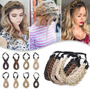 Hairro Braid Hairbands for Women Synthetic Hair Five-strand Fake Braid Plaited Hair Band Classic Chunky Wide Plaited Braids Hairpiece Fashionable Beauty Hair Accessory 4A Brown Hairro