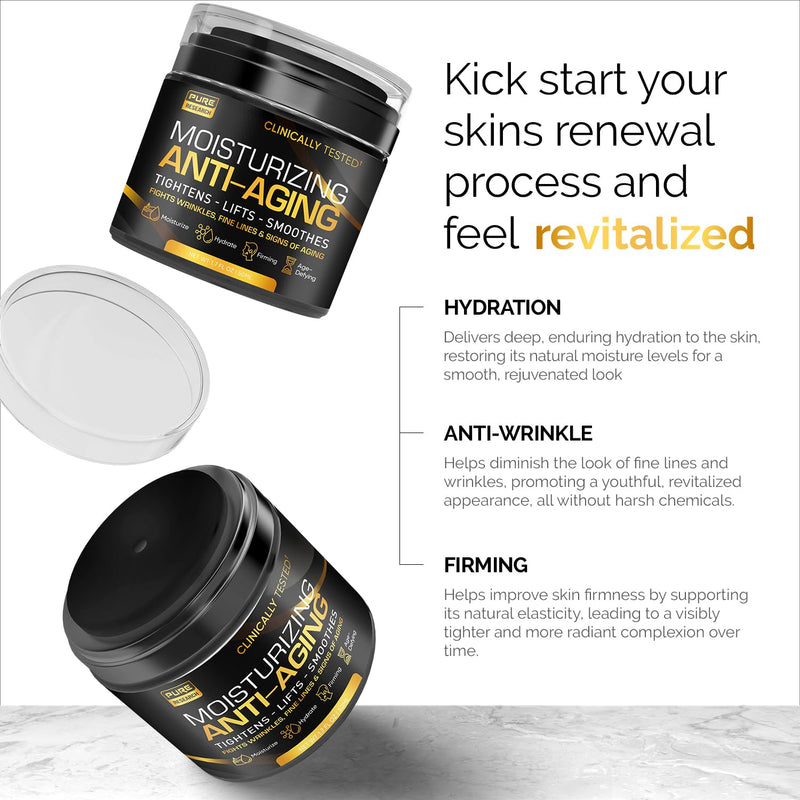 Men's Face Cream Moisturizer - Anti-Aging Cream For Men, Collagen, Retinol & Hyaluronic Acid - Day & Night - Facial Skin Care- Anti Wrinkle 1.7 oz Infinity Warehouse