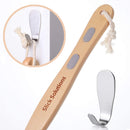 Slick- Shower Brush, Double Sided Brush, Back Scrubber, Bath Brush, Back Brush, Back Brush Long Handle for Shower, Shower Brushes for Your Back, Bath Brush Long Handle for Shower, Shower Back Scrubber Slick Solutions