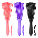 Detangling Brush for Afro America/African Hair Textured 3a to 4c Kinky Wavy/Curly/Coily/Wet/Dry/Oil/Thick/Long Hair, Knots Detangler Scalp Massage Comb Hair Detangler for Women (3 pcs, Purple-B-P) A.DASHER