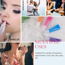 AMORIX 50PCS Empty Lip Gloss Tubes 10ml Clear 6PCS Pink Lip Gloss Containers Lip Balm Tubes Cute Lipgloss Supplies Squeeze Tubes Kit with 3 x 20ml Syringes 5pcs Organza Bags for DIY Lip Gloss Base AMORIX