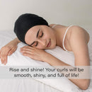 Satin Bonnet Lined Sleeping Beanie Hat Bamboo Headwear Frizzy Natural Hair Nurse Cap for Women and Men (Black & Light Pink) CAPLORD