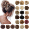 S-noilite Hair Bun Extensions Messy Wavy Curly Dish Donut Scrunchie Hairpiece Accessories Chignons Updo Ponytail Pony Tail Synthetic Hair Extension for Women/30G 1 Count Light Brown & Ash Blonde S-noilite Store